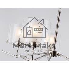 Люстра Ambrella light LH57001/5 SN/FR никель/белый матовый E14/5 max 40W D690*390