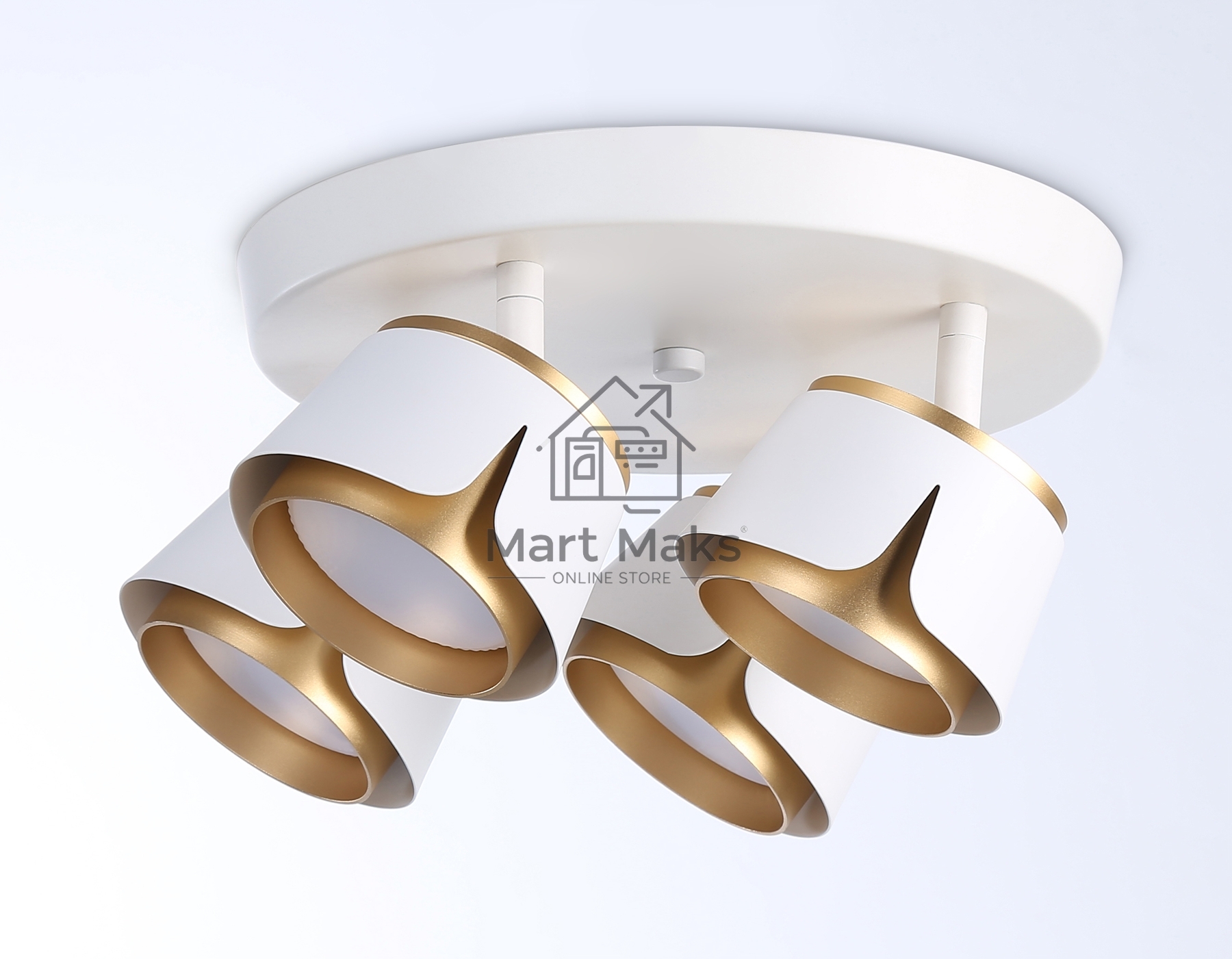Светильник Ambrella light TN71241/4 WH/GD белый/золото GX53/4 D250*147