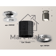 Светильник Ambrella Light XS6303100 DCH/PSL черный хром/серебро полированное MR16 GU5.3 (N6903, C6303, N6104)