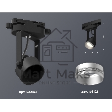 Светильник Ambrella light XT6602022 PBK/MCH черный полированный/хром матовый MR16 GU10 (C6602, N6123)