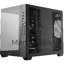 Компьютерный корпус Deepcool CG330 3F без БП, боковое окно (панорама), 3x120мм ARGB PWM вентилятора, черный, mATX