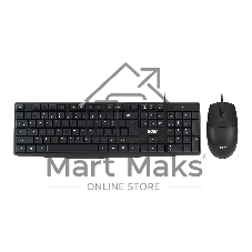 Комплект клавиатура+мышь Acer OMW141 проводной, USB, 1200 DPI, чёрный