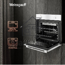 Духовой шкаф электрический Weissgauff EOM 180 W белый, встраиваемый