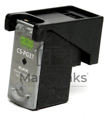 Картридж струйный Cactus CS-PG37 черный (9 мл) для Canon Pixma iP1800/iP1900/iP2500/iP2600/MP140/MP190/MP210/MP220/MP470/MX300/MX310a
