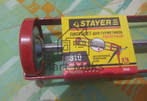 Пистолет для герметика STAYER 0666310мл master скелетный усиленный