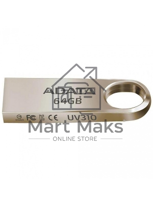 Флешка USB ADATA UV210 (AUV210-64G-RGD), 64Gb, USB 2.0, R/W 15/5, серебро