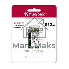 Накопитель SSD  Transcend 512Gb MTS430  (SATA3, up to 560/500MBs, 85000 IOPs, 3D TLC, 22х42мм)