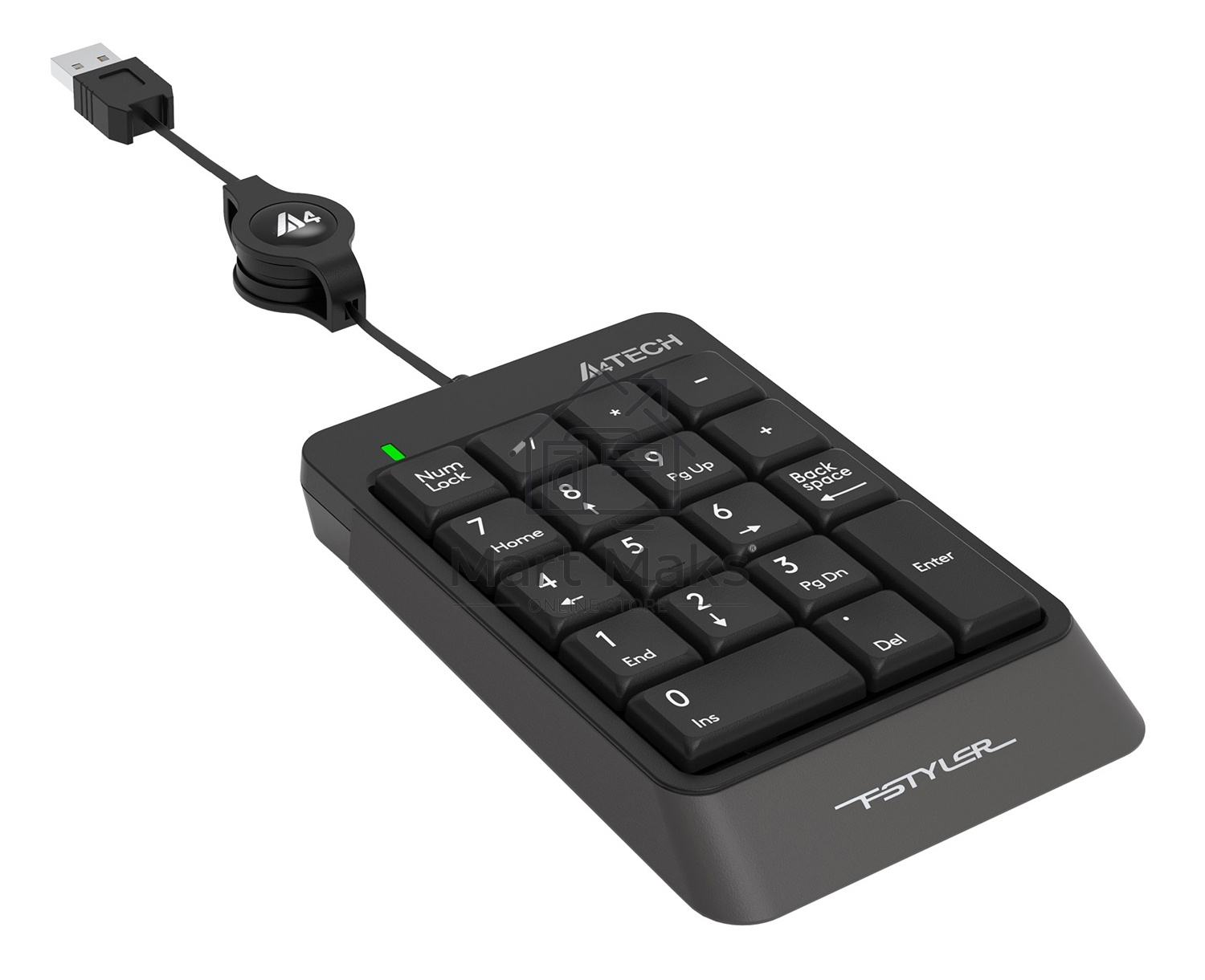 Числовой блок A4Tech Fstyler FK13 проводной, USB, серый