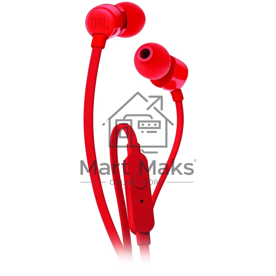 Наушники-гарнитура JBL T110 красный