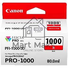 Картридж струйный Canon PFI-1000 R красный (80 мл.) для Canon IJ SFP PRO-1000 WFG