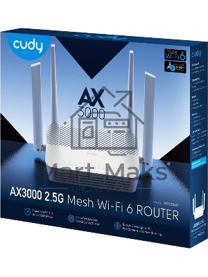 Роутер беспроводной Cudy WR3000H AX3000 100/1000/2500BASE-T