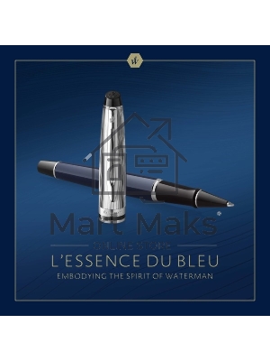 Ручка роллер Waterman Expert L`Essence du Bleu (CW2166429) LaqBlue CT F черн. черн. подар.кор.
