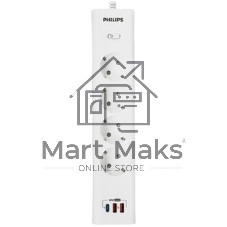 Сетевой фильтр Philips CHP8246WA/51 2м, 4 розетки, белый