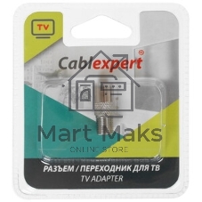 Переходник Cablexpert APL-FTVF-01, F (мама)/TV (мама), блистер