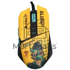 Мышь проводная A4Tech Bloody W63 Max Renegade желтый, 12000 dpi, USB, кнопки - 7