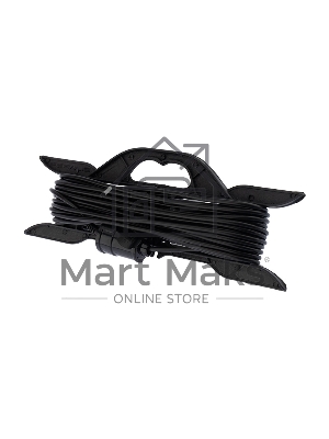 Удлинитель-шнур на рамке PROconnect ПВС 2х0.75, 20 м, б/з, 6 А, 1300 Вт, IP20, черный (Сделано в России)