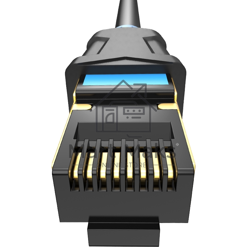 Патч-корд удлинитель Vention прямой SSTP cat.6, RJ45 - 1.5м. черный