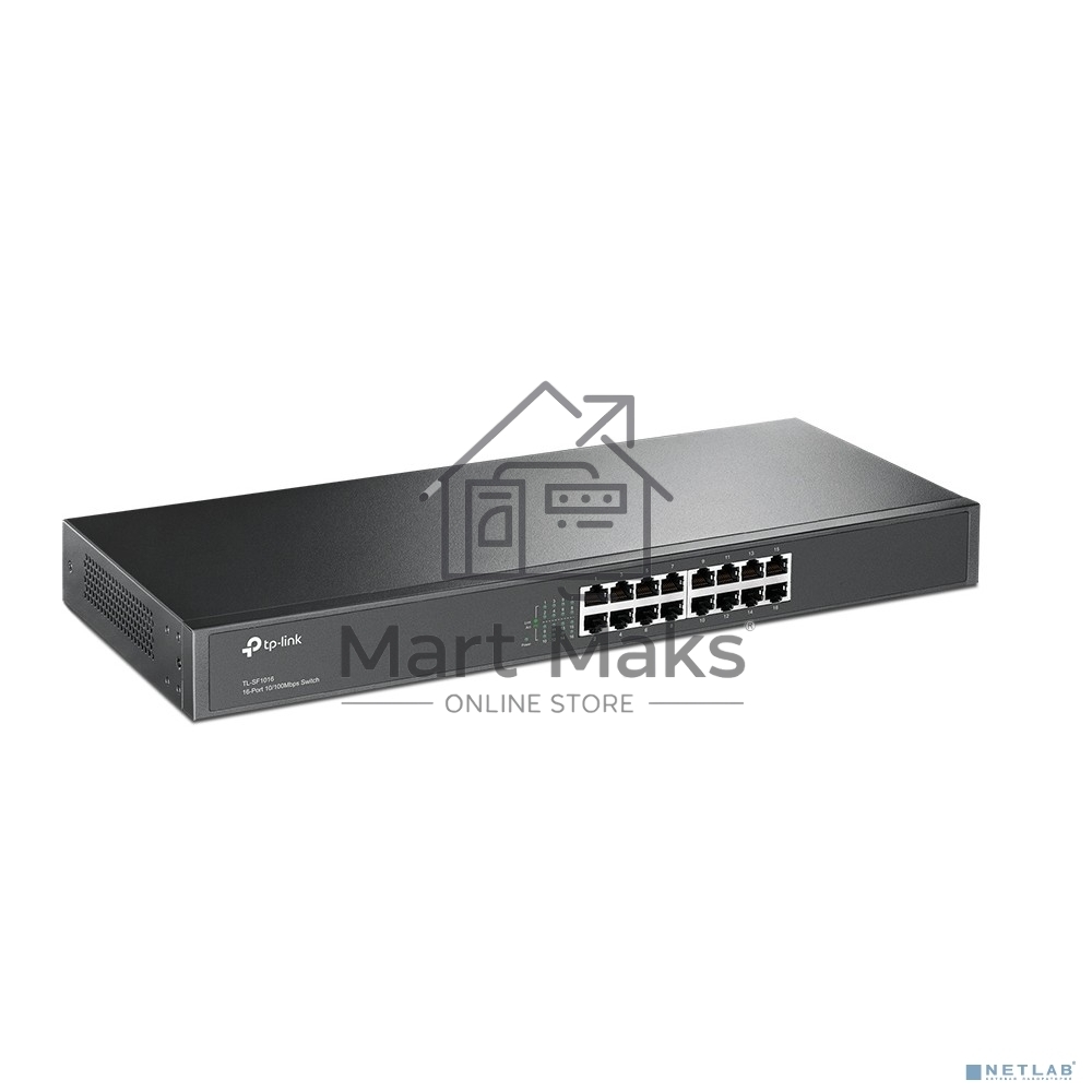 Сетевой коммутатор TP-Link SMB TL-SF1016 Коммутатор 16-port 10/100M Desktop Switch, 16 10/100M RJ45 ports, Plastic case