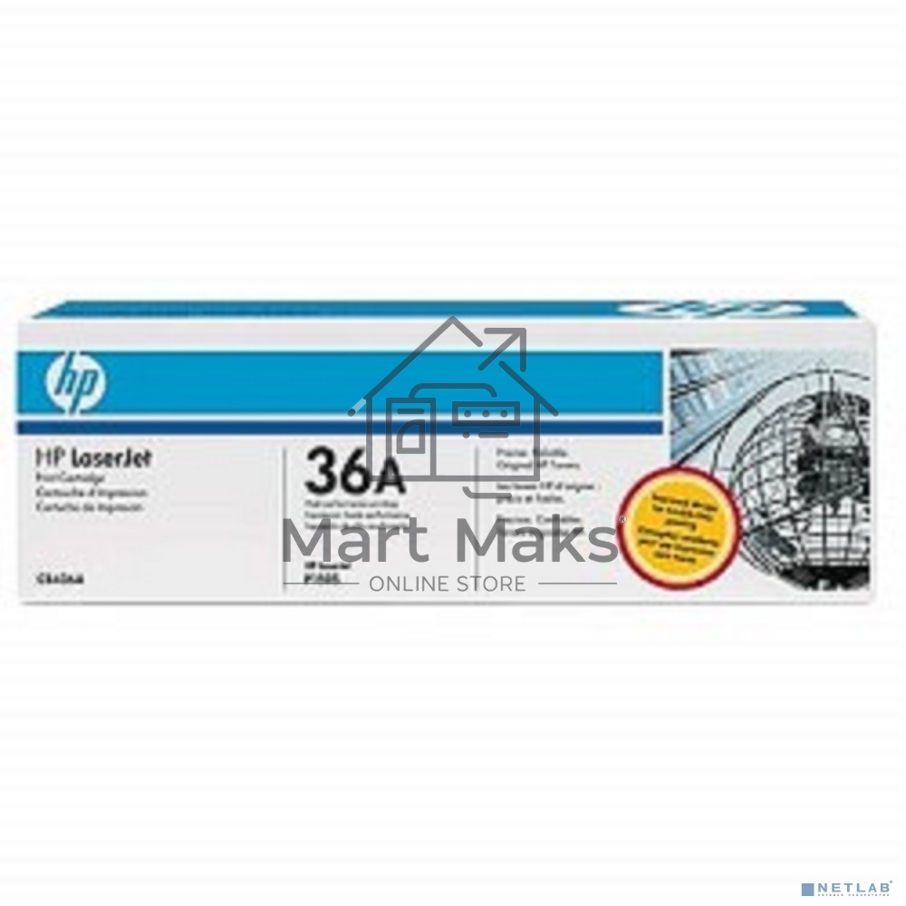 Картридж лазерный HP CB436A черный для LaserJet M1120/M1120n/М1520/Р1505/Р1505n 2000стр.