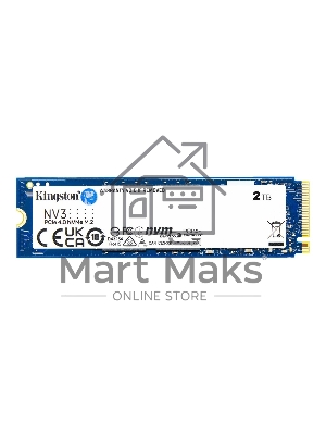 Накопитель SSD Kingston NV3, 2000Gb, M.2 2280, PCIe 4.0 x4, NVMe, R/W 6000/5000