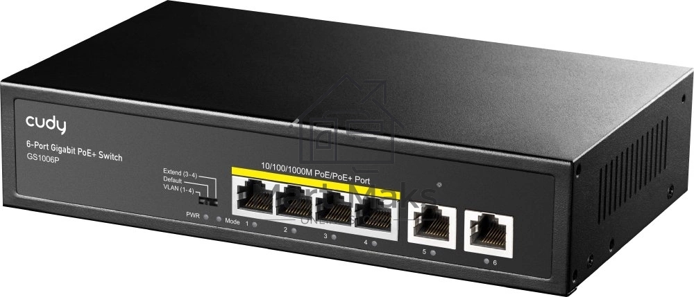 Коммутатор Cudy GS1006P (L2) 6x1Гбит/с 6PoE+ неуправляемый