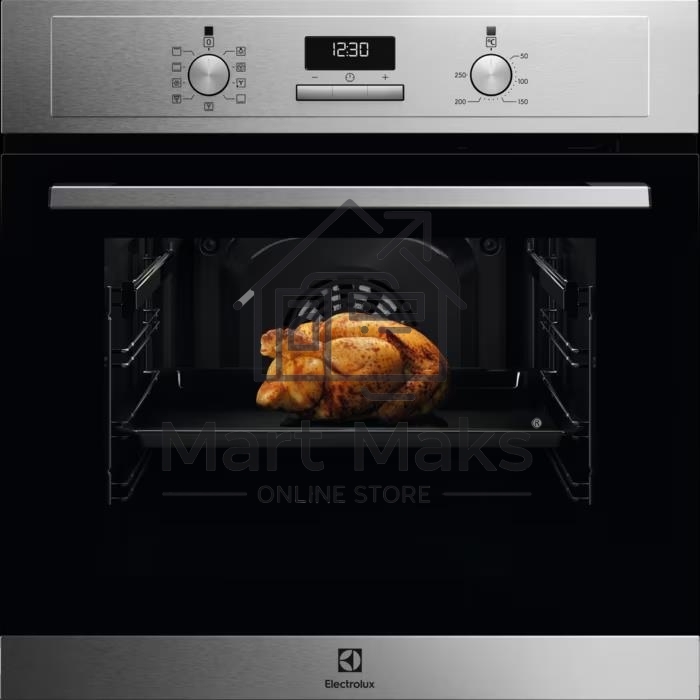 Встраиваемый духовой шкаф Electrolux EOF3H50BX 60 см, 72 л, 8 режимов, 59.4x59.5x56.9 см, очистка паром, нер. сталь