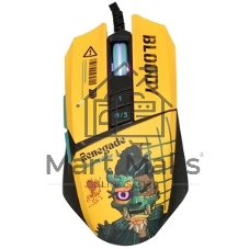 Мышь проводная A4Tech Bloody W63 Max Renegade желтый, 12000 dpi, USB, кнопки - 7