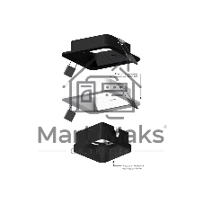 Насадка для корпуса светильника N7704 SGD золото песок 70*70*H35mm Out10mm MR16