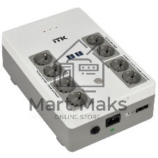 Источник бесперебойного питания ITK Electra EST8-600VA-1-001-L / 600 ВА / 360 Вт / 8 x CEE 7 (евророзетка)