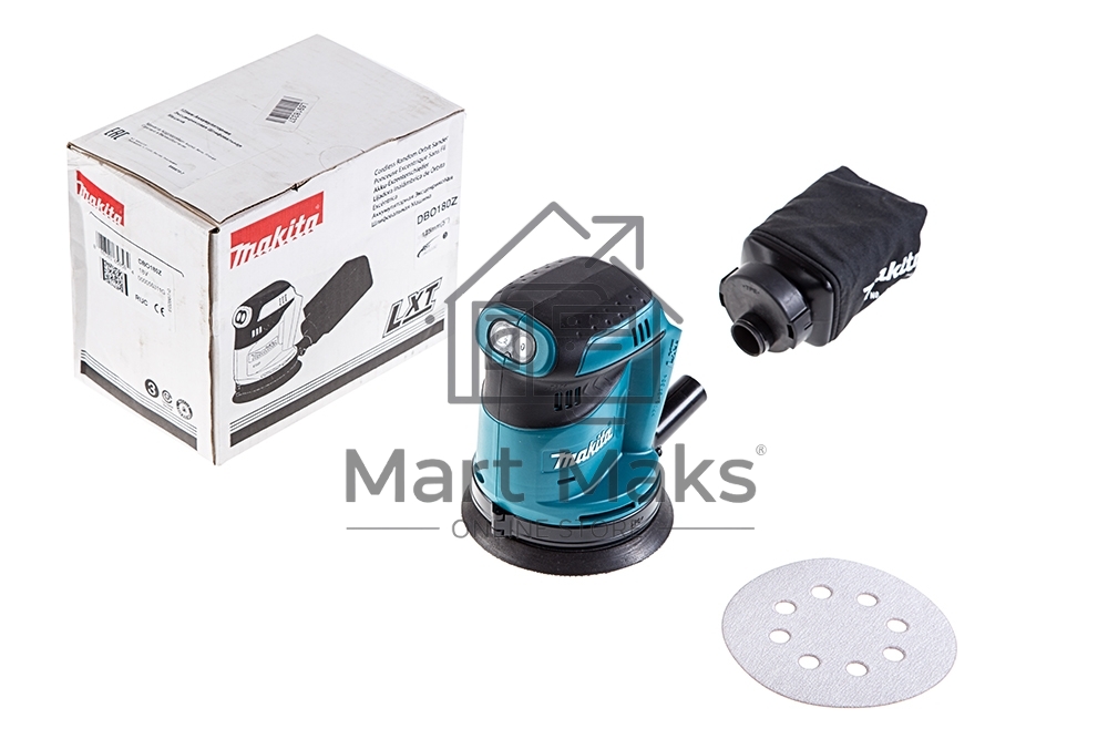Машинка эксцентриковая MAKITA DBO180Z 18В LiIon ф125мм 7000/9500/11000об/мин ампл.2.8мм 1.7кг