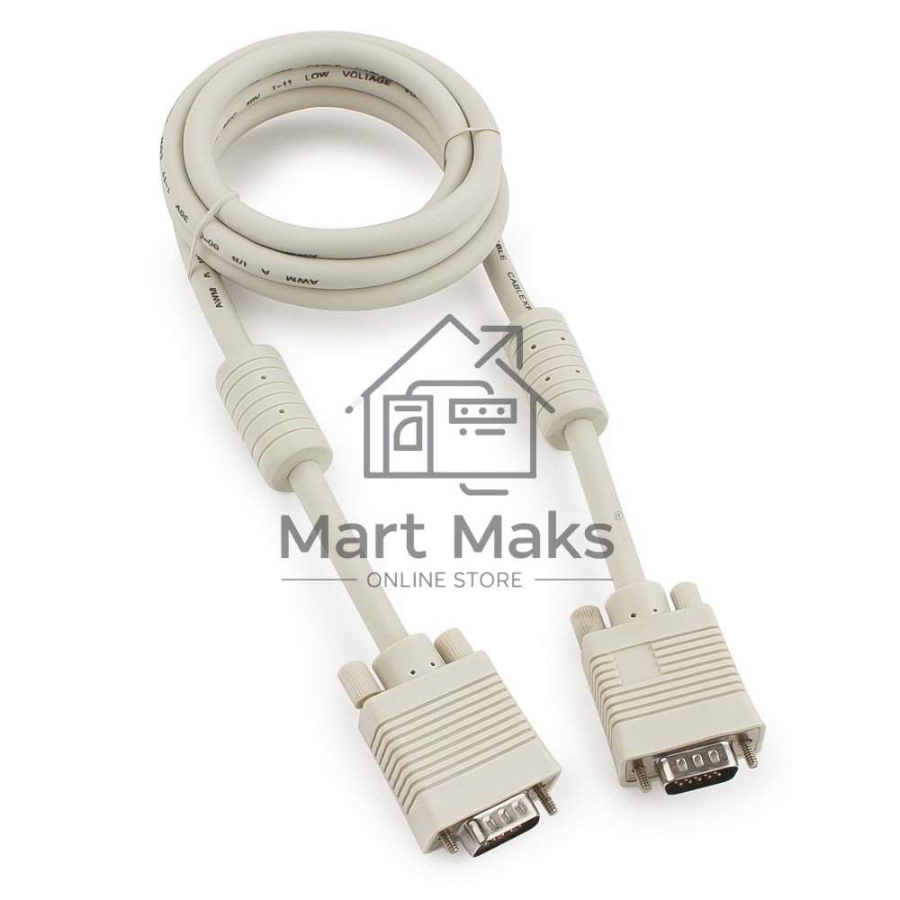 Кабель Gembird/Cablexpert CC-PPVGA-6, Кабель VGA Premium,15M/15M,1.8м, тройной экран, феррит.кольца, пакет