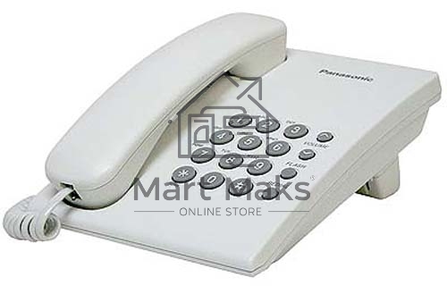Телефон проводной Panasonic KX-TS2350RUW белый повтор номера, регул-ка громкости, кр.на стену