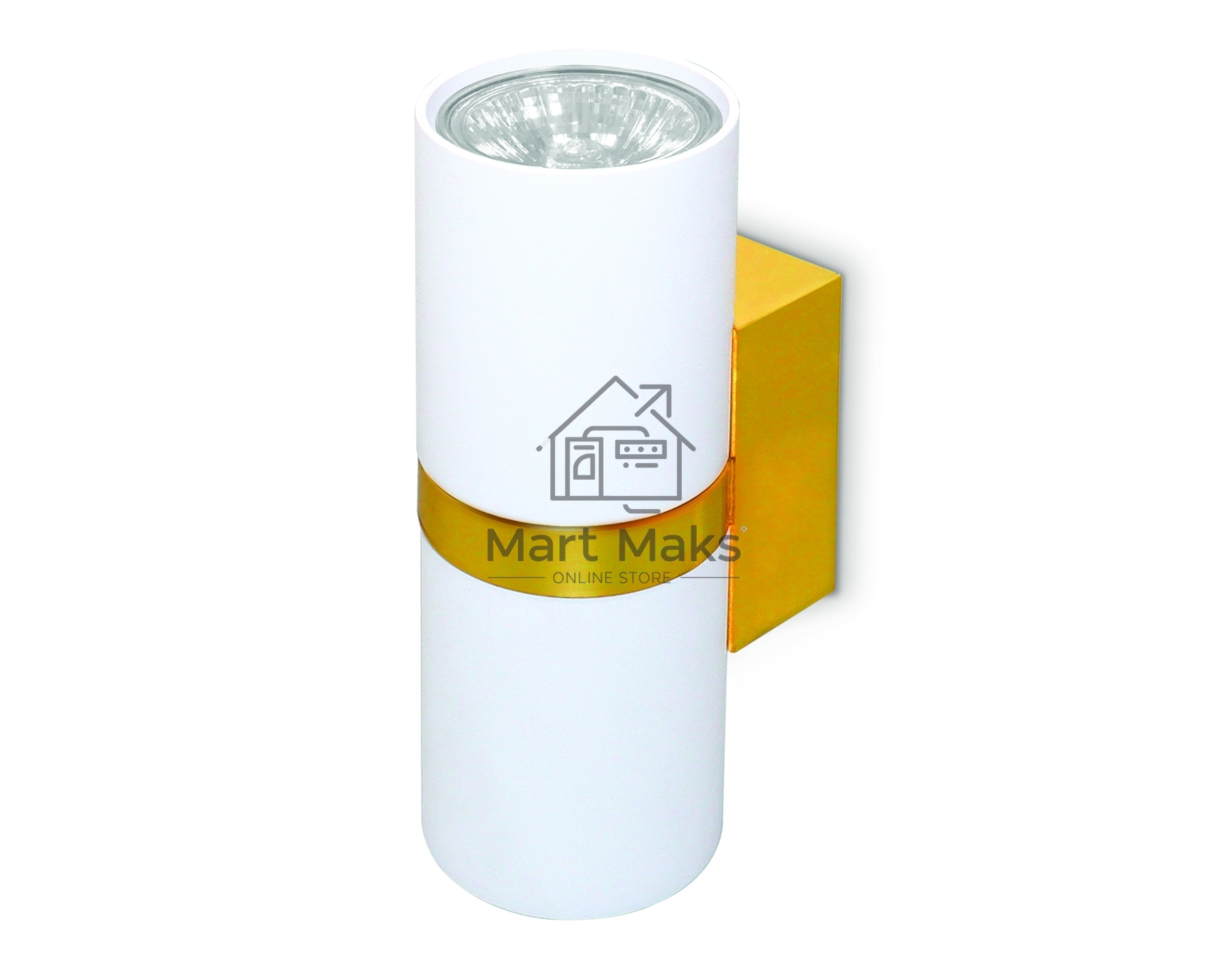 Настенный светильник FW242/2 WH/GD белый/золото GU10*2 max 12W 155*60*76