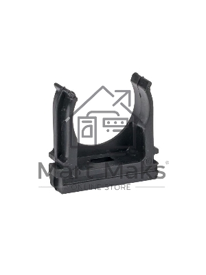 Держатель для труб (клипса) d25мм черный (уп.10шт) Plast EKF derj-z-25b