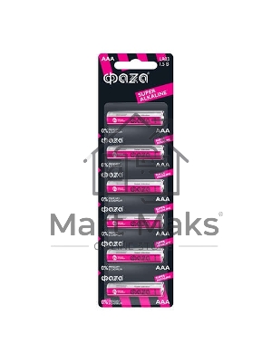 Элемент питания алкалиновый LR03 Super Alkaline BL-6 (уп.6шт) ФАZА 4895205002012, 1.5 В