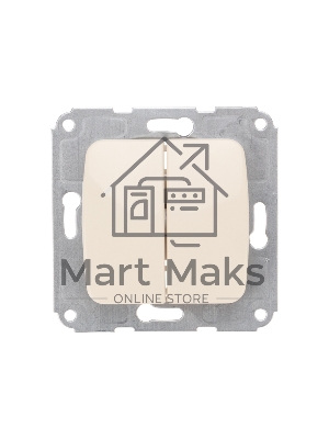 Выключатель DEA 2кл с/у 10А мех. Беж KRANZ (1/10/120)