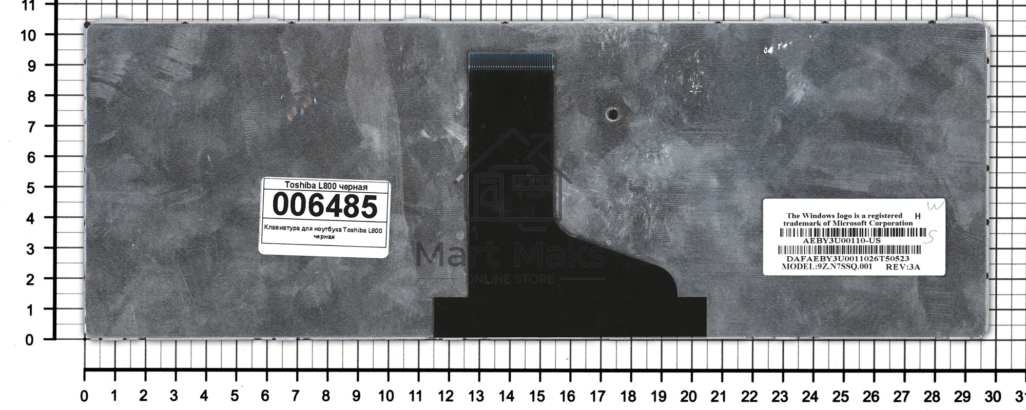 Клавиатура для ноутбука Toshiba L800 L830 черная с черной рамкой