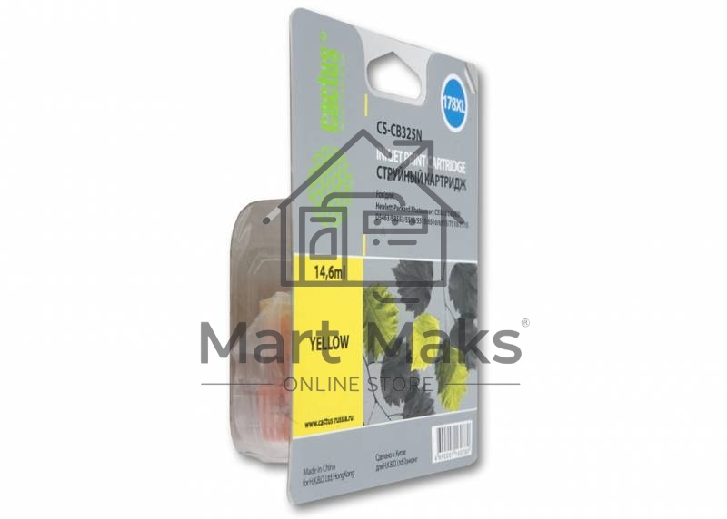 Картридж струйный Cactus CS-CB325N №178XL желтый (14.6 мл.) для HP PhotoSmart B8553/C5383/C6383/D5463