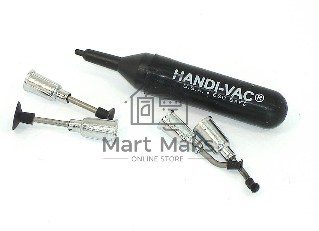 Вакуумный пинцет HANDI-VAC маленький с грушей в комплекте 4 насадки