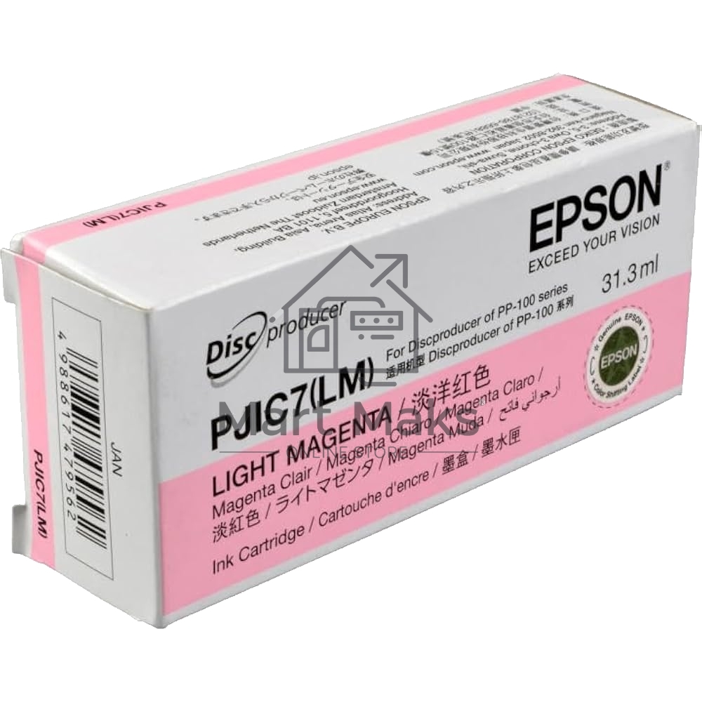 Картридж струйный Epson PJIC7 светло-пурпурный для Discproducer PP-100 (C13S020449/C13S020690)