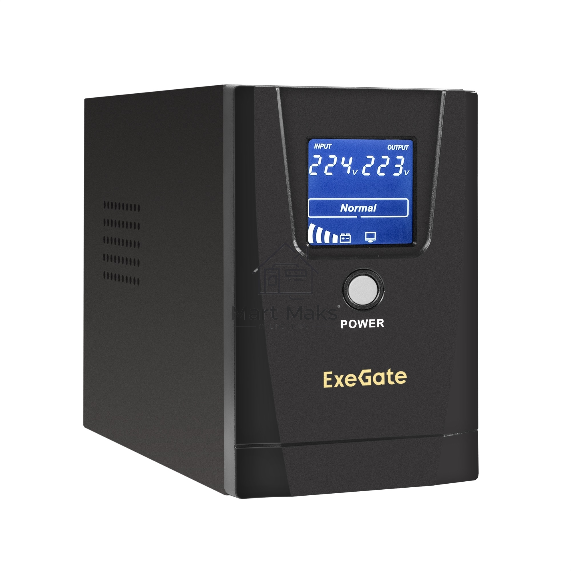 Источник бесперебойного питания ExeGate SpecialPro Smart LLB-500.LCD.AVR.2SH.USB <500VA/300W, LCD, AVR, 2*Schuko, USB, Black>
