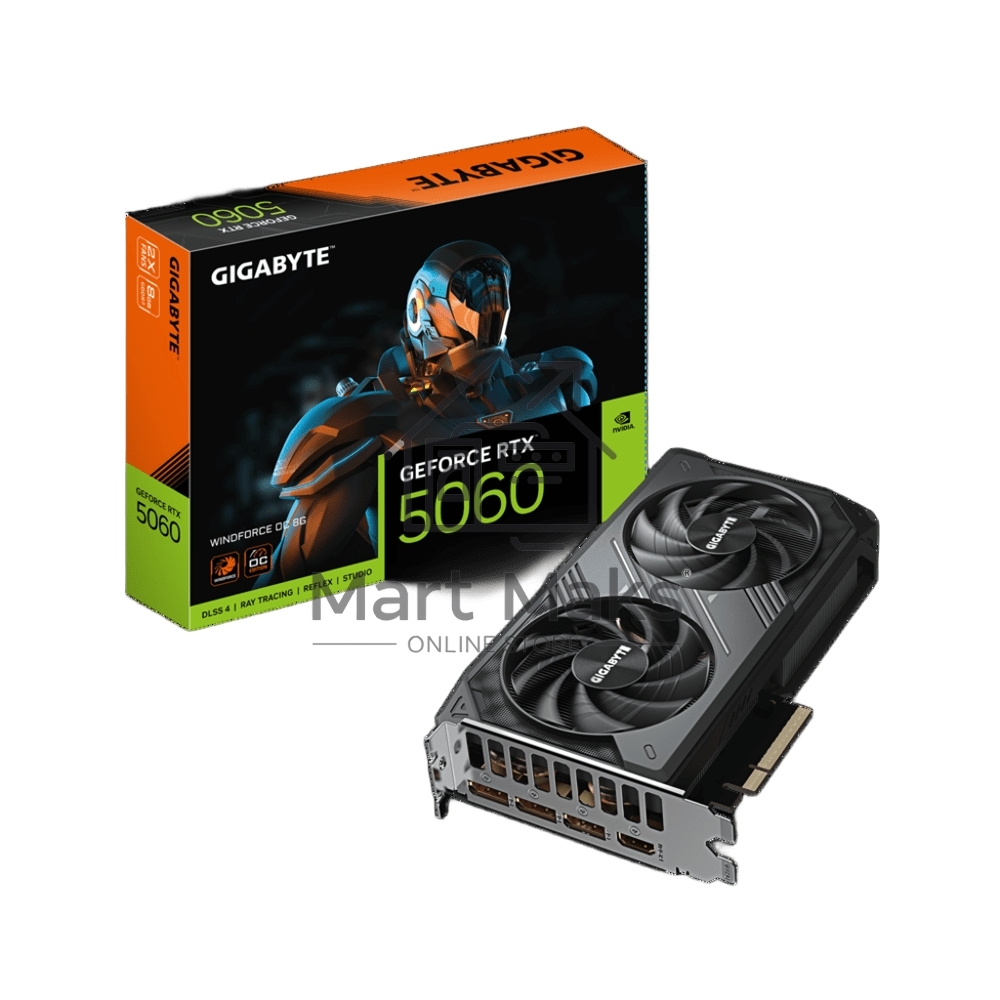 Видеокарта Gigabyte RTX5060 GV-N5060WF2OC-8GD 1.0 NV RTX5060 8Gb 128bit GDDR7 2512/28000/HDMIx1/DP PCI-E 5.0