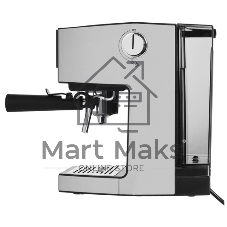 Кофеварка рожковая BQ CM7003 серебристый, исп. кофе - молотый, 1,2 л, 1350 Вт, 20 бар