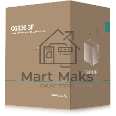 Компьютерный корпус Deepcool CG330 3F без БП, боковое окно (панорама), 3x120мм ARGB PWM вентилятора, черный, mATX