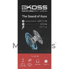 Беспроводные/проводные наушники Koss Porta Pro Wireless 2.0 черный, накладные, Bluetooth + проводной, складная конструкция, до 20 ч