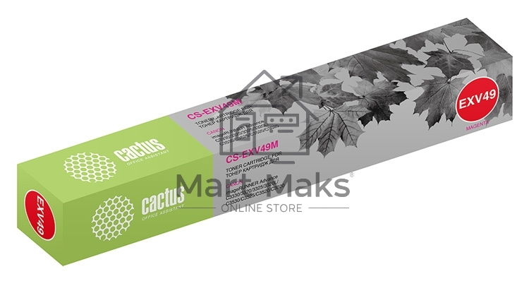 Картридж лазерный Cactus CS-EXV49M пурпурный (19000стр.) для Canon IR C3320/C3320i/C3325i/C3330i/C3500/C3520i MFP/C3525i MFP/C3530i MFP