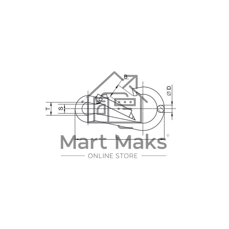 Карабин пожарный 8,0 DIN 5299С