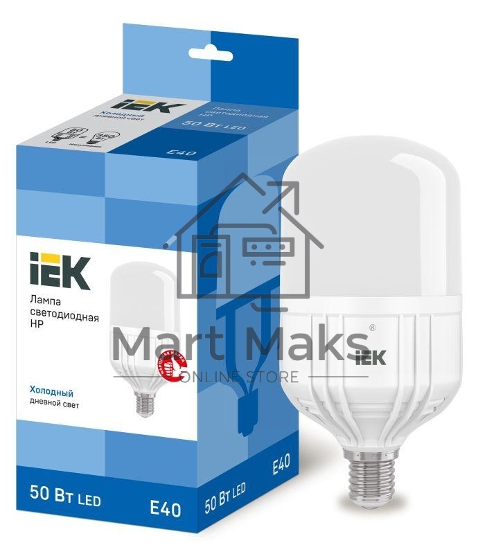 Лампа Iek LLE-HP-50-230-65-E40 светодиодная HP 50Вт 230В 6500К E40 IEK
