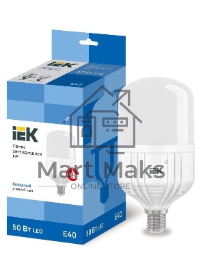 Лампа cветодиодная Iek LLE-HP-50-230-65-E40 HP 50Вт 230В 6500К E40 IEK