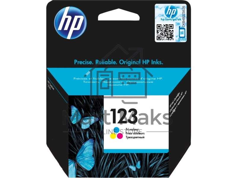 Картридж струйный HP 123 F6V16AE многоцветный, 100 стр., для HP DJ 2130
